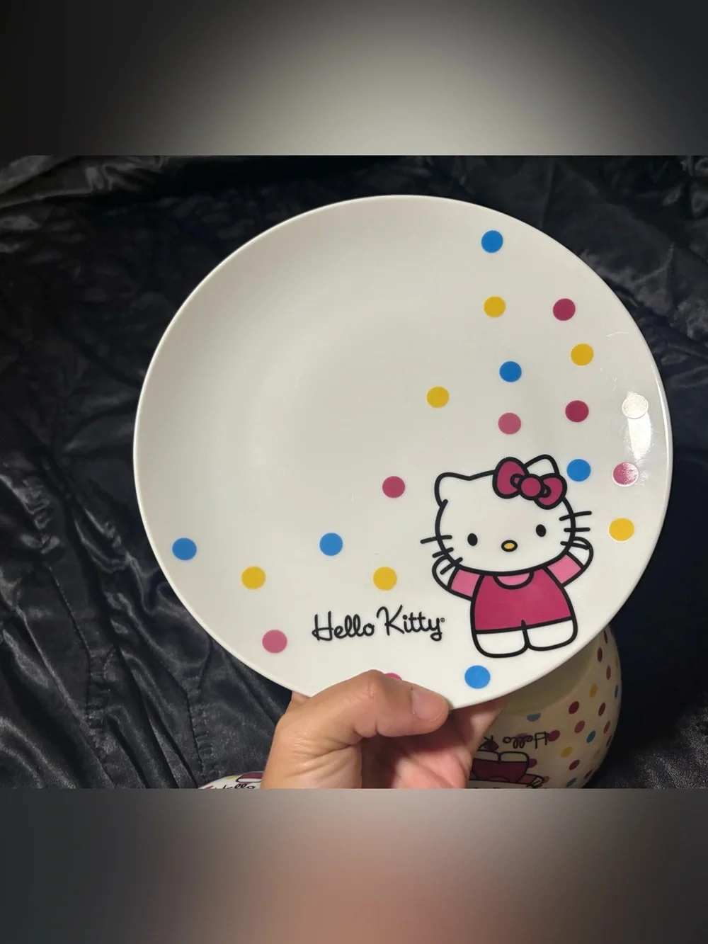 RARE Hello Kitty 2013 Sanrio Porcelain Plate & Bowl Set – Set of 2